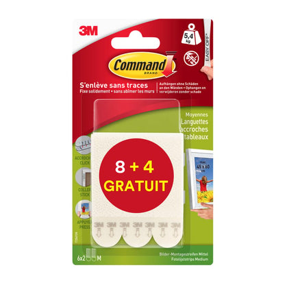 Set of 8 Adhesive Mounting Strips + 4 Free